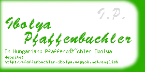 ibolya pfaffenbuchler business card